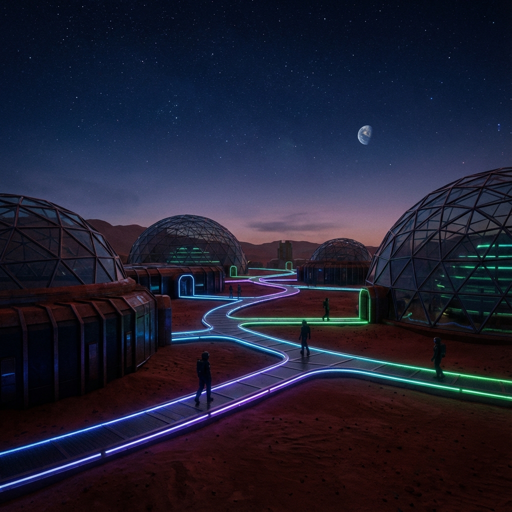 Futuristic Mars Colony
